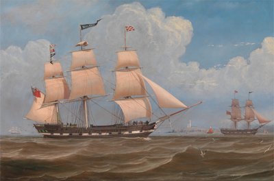 The English Merchant Ship Malabar by William Clark